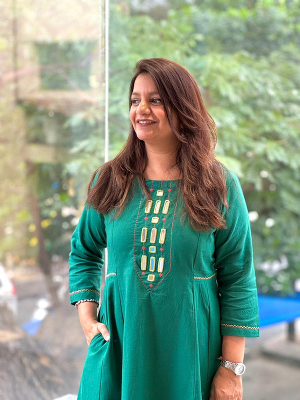 Green Mirror Work Co Ord