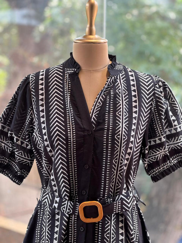 Black Abstract Tunic