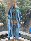 Blue Harem Pants Set