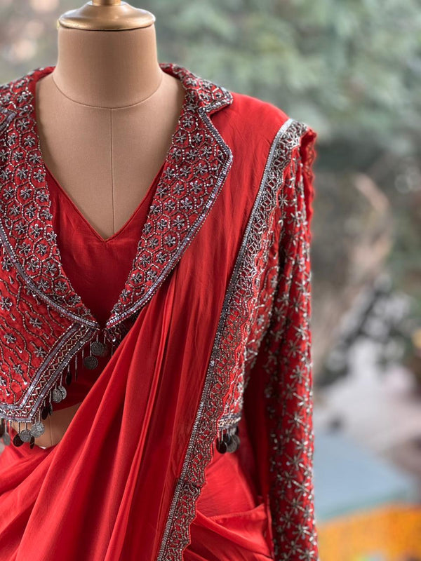 Rust Jacket Style Drape