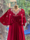 Red Kaftan Style Gown