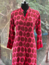 Pink Leaf Print Tunic