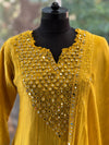 Yellow Mirror Work Dupatta Set