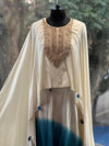 Cream & Blue Indo Western Dress Online