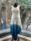Cream and Blue Indo western