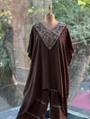 Brown Tye Dye Kaftan Set