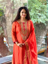 Orange Organza Suit