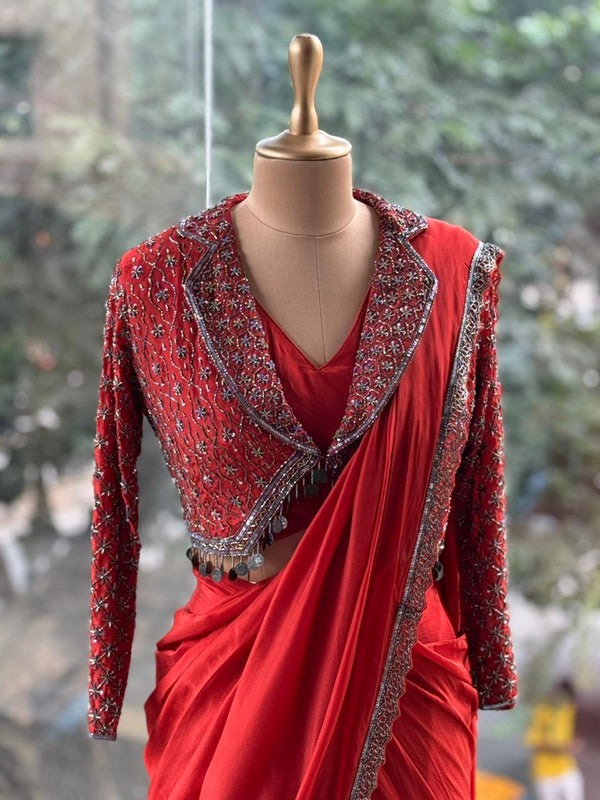 Rust Jacket Style Drape