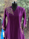 Purple Embroidered Suit