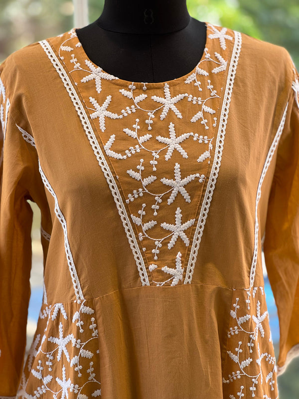 Yellow Embroidered Tunic