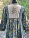 Blue Kalamkari Printed Tunic