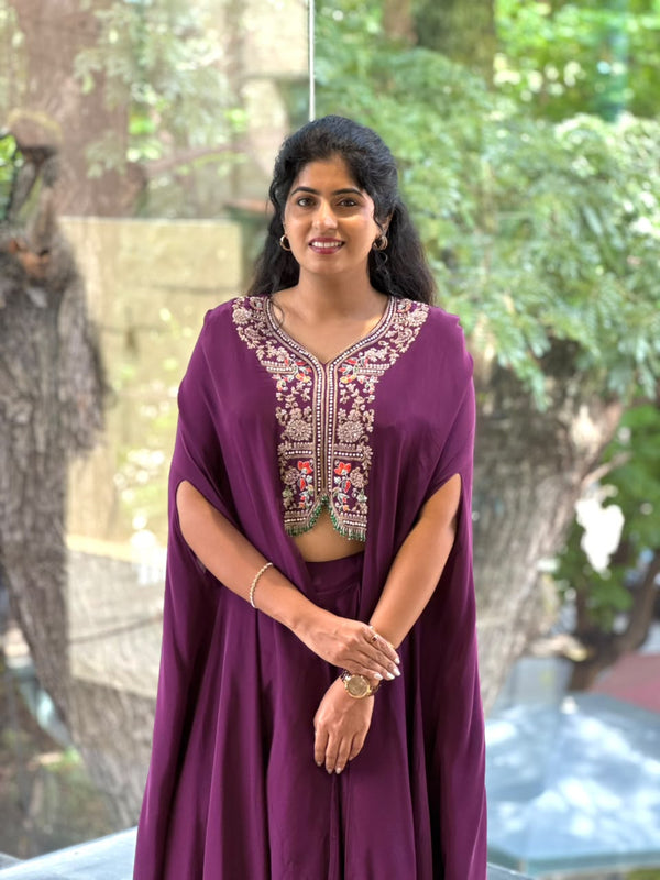Purple Cape Set