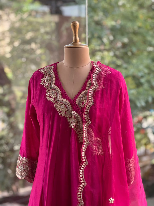 Pink Anarkali Set