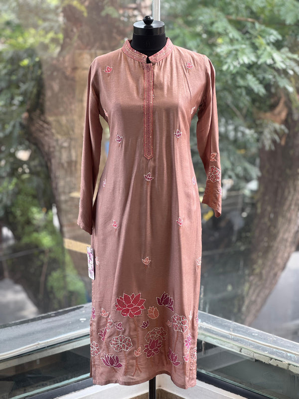 Light Brown Embroidered Suit