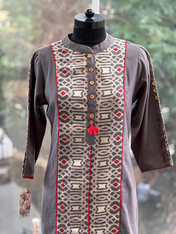 Grey Printed Tunic