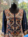 Navy Blue Sharara Set
