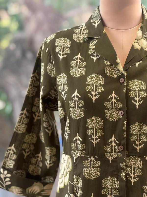 Green Printed Tunic