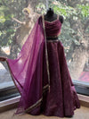 Wine Lehenga Set