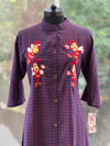 Purple Embroidered Tunic