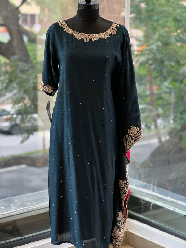 Blue Designer Made Kaftan Co Ord