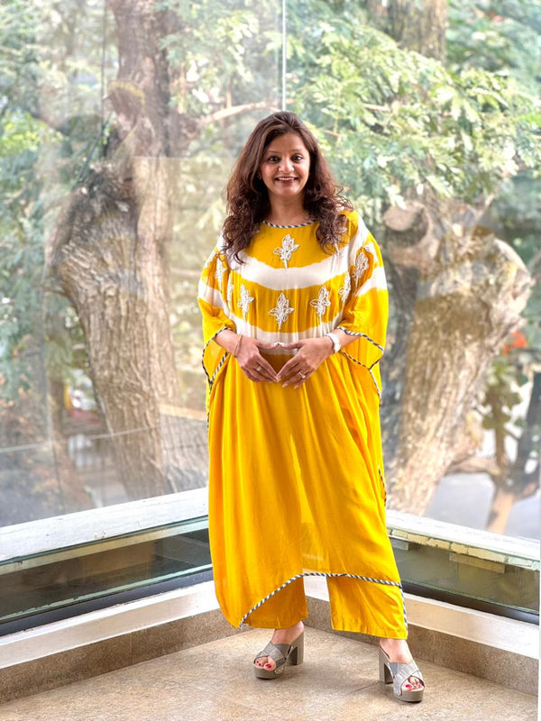 Yellow Kaftan Co Ord
