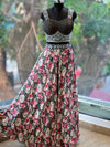 Black Floral Lehenga set