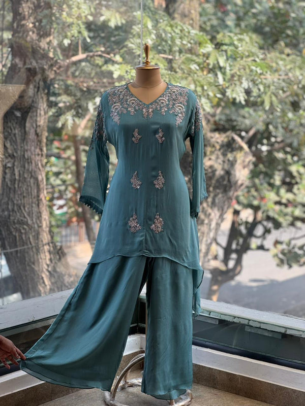 Sea Green Palazzo Set