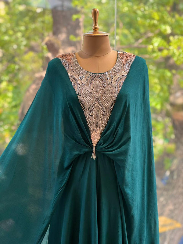 Green Kaftan Gown