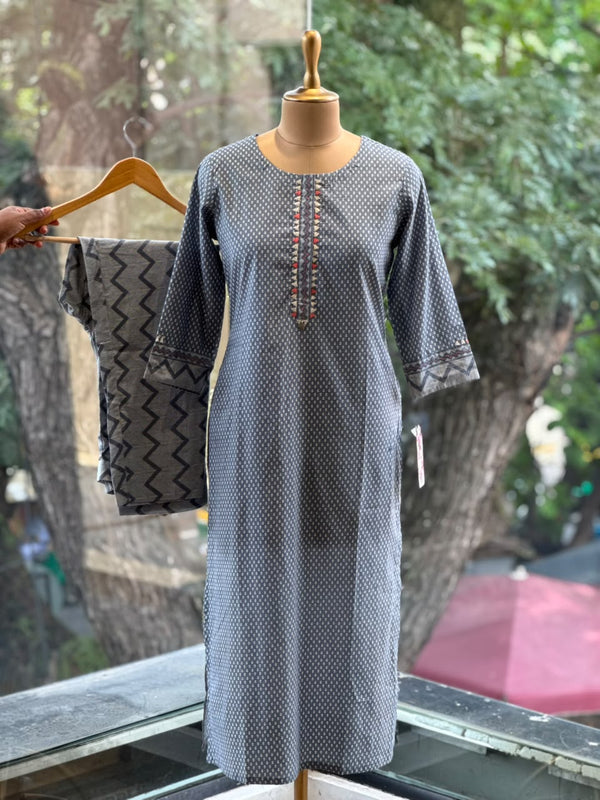 Grey Printed Co Ord