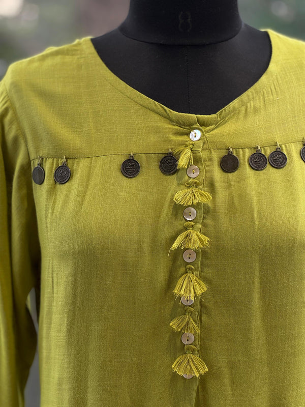 Green Tassels Tunic
