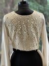 Off White Designer Made Cowl Skirt Set
