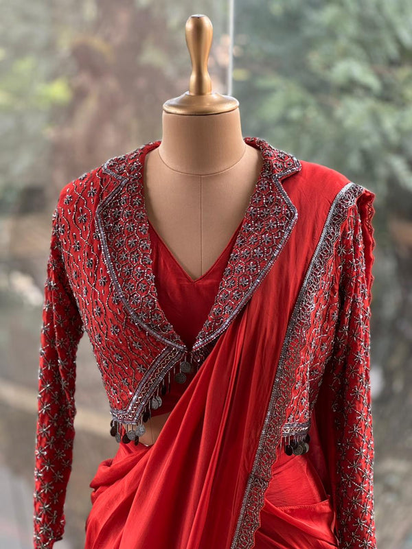 Rust Jacket Style Drape