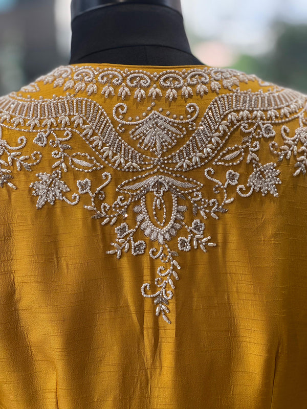 Yellow Designer Made Anarakali Set