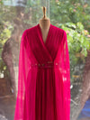 Pink Tail Sleeves Gown