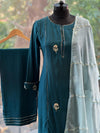 Blue Organa Dupatta Set