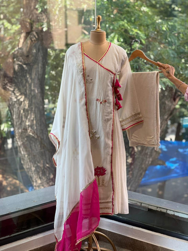 White Anghrakha Suit