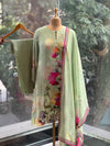 Green Floral Suit