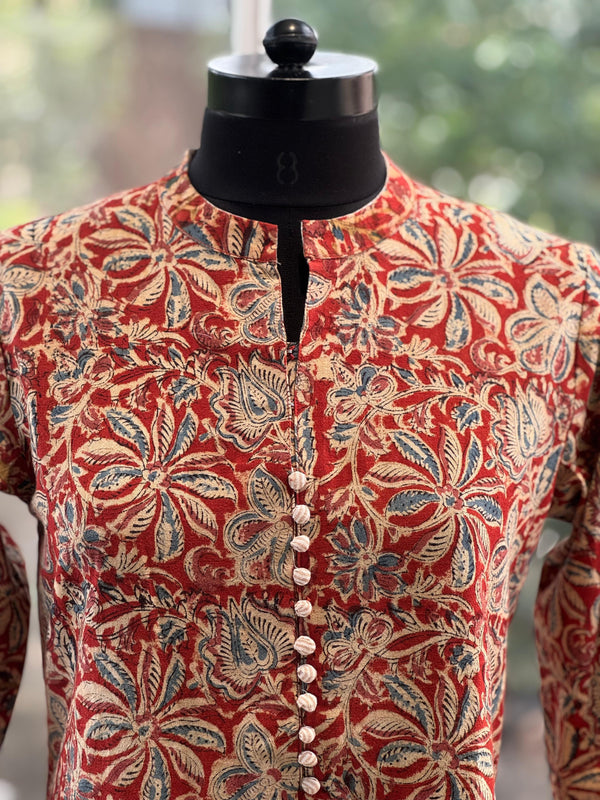 Maroon Printed Tunic