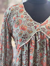 Green Printed Alia Cut Tunic