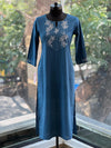 Blue Dupatta Set