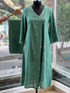 Green Angrakha Style Co Ord