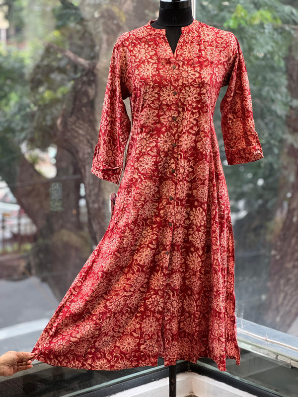 Maroon Mud Print Tunic