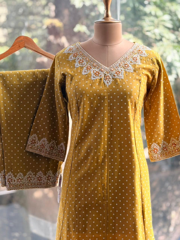 Yellow Dotted Co Ord