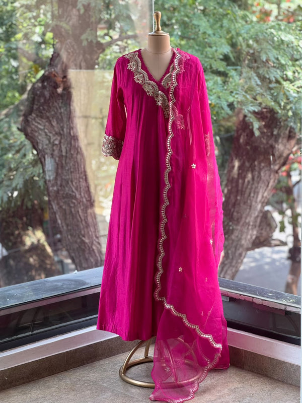 Pink Anarkali Set