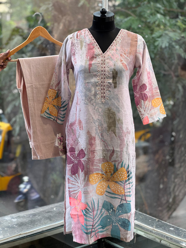 Onion Pink Floral Co Ord