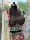Black Floral Lehenga set