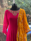 Pink Crepe Silk Gown