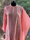 Pink Embroidered Dupatta Set