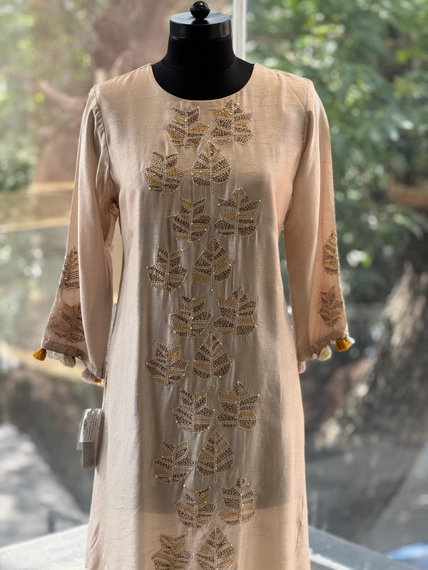Beige High Low Co Ord