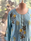 Powder Blue Patch work Co Ord